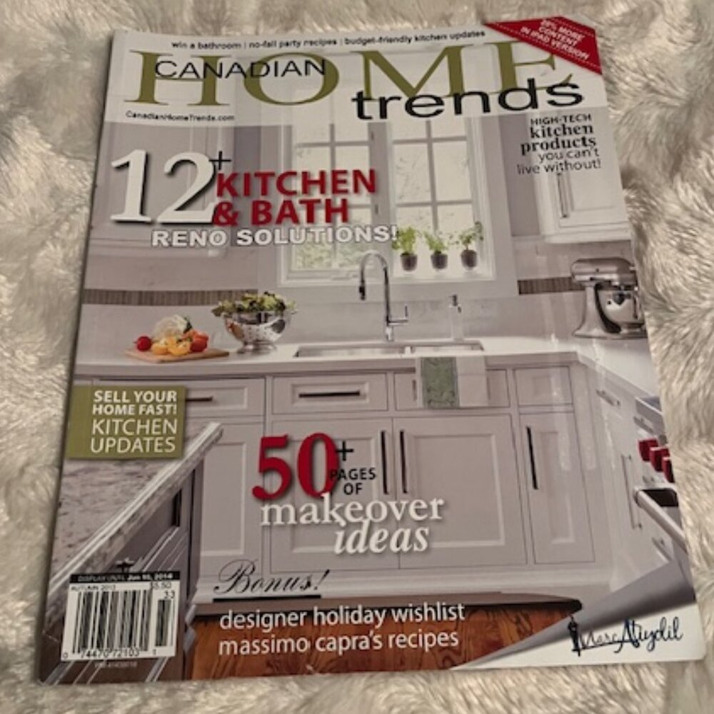 2/$30 Canadian Home Trends Magazine Autumn 2013 Kitchen and Bath Renos Vol 9 No4